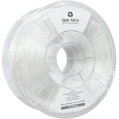 QIDI TECH TPU 95A didelio sklandumo siūlas, 1,75 mm, TPU95A-HF lankstus 3D spausdintuvo siūlas, didelio elastingumo, tinka spausdinti dideliu greičiu, 1 kg ritė (2,2 svaro), permatoma