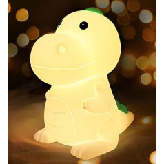 Children's LED Night Light, Nursing Light, Dimmable Night Lamp, Rechargeable LED Touch Light, Baby Night Light, Portable Rechargeable Night Light for Baby Room, No Small Parts Dinosaur