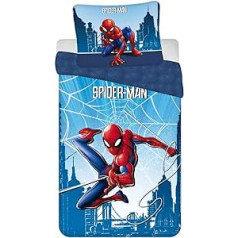 Marvel Spiderman grozāms gultas veļas komplekts spilvens sega zils Spider Avenger 135/140 x 200 cm