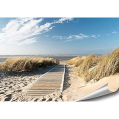 ARTBAY Plakāts Ceļš uz jūru XXL 118,8 x 84 cm Ziemeļjūras pludmales dabas plakāts Premium kvalitātes
