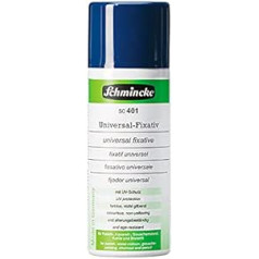 Schmincke - Universal-Fixativ, Aerospray, 400 ml, 50 401 042, Fixativ für Pastell-, Aquarell-, Gouachemalerei, Kohle-, Bleistiftzeichnungen, farblos, schnell trocknend