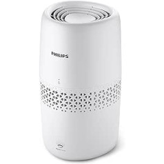 Philips Sadzīves tehnikas mitrināšanas 2000. sērija — NanoCloud tehnoloģija, mitrina telpas līdz 31 m2, 2 l ūdens tvertne, par 99% mazāk baktēriju, balts (HU2510/10)