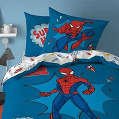 CTI Spiderman Home Avengers apdrukāts 100% kokvilnas segas pārvalks 140 x 200 cm zils