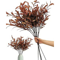 SNAIL GARDEN Artificial Olive Leaves 37 Inch Stems Silk Green Autumn Eucalyptus Leaves Artificial Plant Spray for Home Tall Vase Halloween Indoor Outdoor