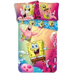 Jerry Fabrics Spongebob SBOB19BS049 Bērnu gultas veļa Sponge Bob SquarePants 2 gab. 140 x 200 cm + 70 x 90 cm