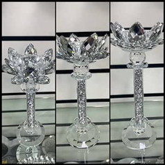 Lotus Crystal Candle Holder with 3 Flower Tea Lights