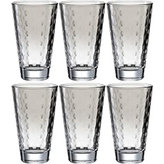 LEONARDO HOME Optic 025899 dzeramo glāžu komplekts, 6 300 ml pelēks stikls