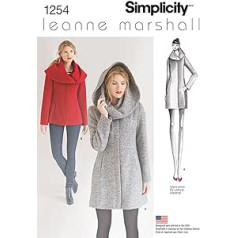 Simplicity 1254 sieviešu mēteļa vai žaketes šūšanas raksts, ko veidojusi Leanne Marshall, izmēri 37-40