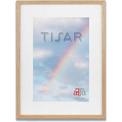 aFFa rėmeliai, Tisar stačiakampis medinis paveikslų rėmas su akrilo stiklo priekiu, 50 x 70 cm, ąžuolas
