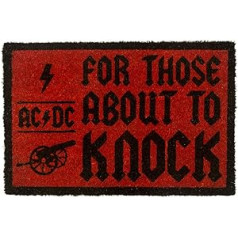 AC/DC Fußmatte „for Those About to Knock“, Kokosfaser, Mehrfarbig, 40 x 60 cm