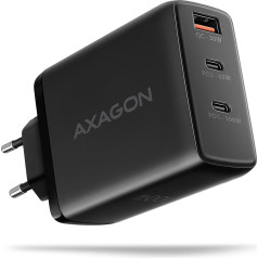 Axagon Tīkla lādētājs acu-dpq100 gan 100w, 3x ports (usb-a + dual usb-c) pd3.0/qc4+/pps/apple black