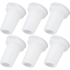 Tobefore Pack of 6 White Silicone Bite Valve Mouthpiece aizstājējs Brita filtra pudelei/20/26/30/32oz, ūdens pudeles necaurlaidīgs iemutiņš