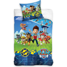 Paw Patrol Gultas veļas sega 135 x 200 cm 80 x 80 cm Kokvilna