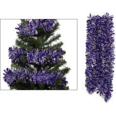 Simply Products 4m tumši violeta un sudraba pinuma Ziemassvētku rotājums