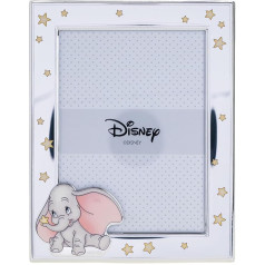 VALENTI & CO. Disney Baby Dumbo sudraba rāmītis bērniem, dāvana kristībām, dzimšanas dienai vai dzimšanas dienai (13 x 18 cm)