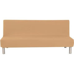 Tīrtoņa krāsas dīvāna pārvalks Bezroku poliestera spandekss Stretch Futon Slipcover 3 sēdvietu elastīgs pilnībā salokāms dīvāns Pārsegs Bezroku dīvāna pārsegs 80x50 collas