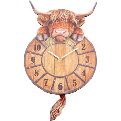 Nemesis Now Highland Tickin' Uhr, 25 cm, MDF, Rot