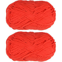 iepirkumu karte 2 pavedieni šenila dzija Velvet Blanket dzija 2 x 100 g 6 Super Bulky Polyester Soft adīšanas tamborēšanai aušana soma šalle cepure Bright Red