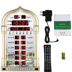 Hztyyier lūgšanu pulkstenis sienas kalendārs mošeja digitālais islāma azāna pulkstenis musulmaņu dāvana modinātājs lūgšana ES kontaktdakša 110-240V