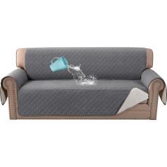 BellaHills Dīvāna pārvalks 100% ūdensnecaurlaidīgs dīvāna pārvalks 3 sēdvietu dīvāna pārklāji Triple Non-Slip Couch Covers 3 sēdvietu mazgājams dīvāna aizsargs ar elastīgu joslu bērniem/dzīvniekiem (dīvāns 70 collas)