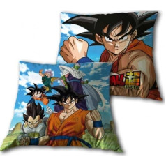 Aymax Dragon Ball Super spilvens ar Son Goku, Vegetu, stumbru un Pikolo, 35 x 35 cm