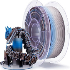 ZIRO Color Changing Filament, matēts daudzkrāsu 3D printera filaments, ātrāka krāsu maiņa pēc garuma, PLA, izmēru precizitāte +/-0,03 mm, 1 kg/2,2 lbs spole, piemērots vairumam FDM 3D printeru, Twilight