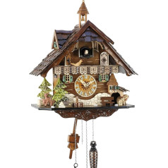 Eble Cuckoo Clock Real Wood Battery Operated Quartz Movement Cuckoo Call Black Forest House 39 cm 22291