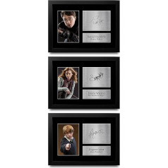 HWC Trading FR Visi 3 x Harijs Poters Dāvanu parakstīts A4 Printed Autograph Daniel Radcliffe Emma Watson Rupert Grint Dāvanas Drukāt Photo Picture Display