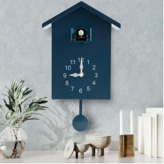 Eummy Cuckoo Clock with Chimer Minimālistisks kukainīšu pulkstenis ar svārstu Delikāts kukainīšu pulkstenis Putnu māja Ar bateriju darbināms kukainīšu pulkstenis Sienas pulkstenis Sienas mākslas darbiem Mājas Dzīvojamā istaba Virtuve Biroja