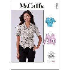 McCall's M8451K5 Sieviešu Vest Style Top Pattern Pack, dizaina kods M8451, papīra, daudzkrāsains, izmēri 8-10-12-14-16