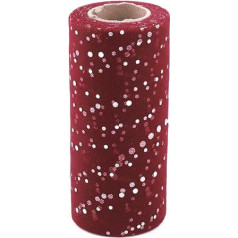 sourcingmap® Kāzu poliestera apģērbu apdare Tulle Roll bordo 6 collu x 25 Elle de