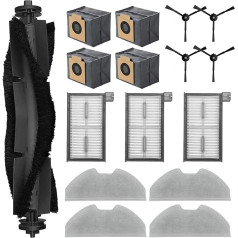 X8 Pro piederumu komplekts Eufy X8 Pro robotizētajam putekļsūcējam, 1 galvenā birste, 4 sānu birstes, 3 HEPA filtri, 4 salvetes un 4 putekļu maisiņi, Eufy X8 Pro rezerves daļu piederumi