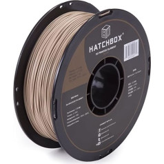 HATCHBOX 3D printera filaments, izmēru precizitāte +/- 0,03 mm, 1,75 mm, 1 kg spole, koks, koka