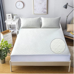 Olivia Rocco Waterproof Bamboo Quilted Mattress Protector Anti alerģija Hipoalerģiska pret putekļu ērcītēm izturīgs Bed Bug aizsardzība Extra Deep King Size White