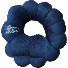 MYBO TV Total Pillow Hug Travel Pillow, ērts un daudzpozicionāls, atbalsta galvu, kaklu un zodu, pildīts ar mikrošķiedri, novērš sasprindzinājumu, ergonomisks spilvens, melns, standarta, melns