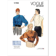 Vogue Patterns V1902A5 Sieviešu tops / veste A5 (6-8-10-12-14)