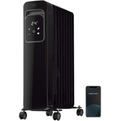 Cecotec Ready Warm 9000 Touch Connected Black Elektriskais eļļas radiators 2000W Mazs patēriņš 9 elementi App Control 3 darbības režīmi LCD ekrāns Touch Timer 20m2