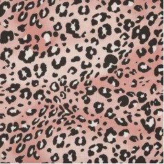 Kt KILOtela - Lins Lina audums Digitālā druka Puspaneļa audums 100% organiskā kokvilna Oeko-Tex Standard 100 Garums 100 cm Platums 280 cm Leopard Pink Black 1 metrs