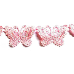 GIVBRO Lace Applique Butterfly Fringe Trim Izšūšana Šūšana Amatniecības šūšanas kleita Apģērbi DIY Kostīms Apģērbu rotājumi Aksesuāri 13 Metri