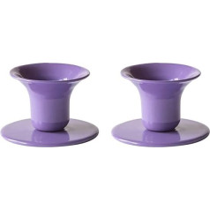 Kunstindustrien® The Bell Candle Holder Taper Candle, pieejams 16 krāsās, minimālistisks dzelzs sveču turētājs, sveču turētājs svecēm ar diametru 21-23 mm, 2 komplekti (violeta)