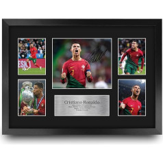 HWC Trading FR A3 Cristiano Ronaldo Portugal Printed Memorabilia Signed Autograph Photo Display for Football Fans and Fans - A3 Framed