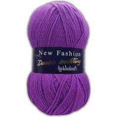 Woolcraft dubultā adāmā vilna adīšanai un tamborēšanai, Woolcraft, violeta, 718-100 g, 5 gab.