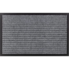 Dura 2862 Neslīdošs durvju paklājs, Durvju paklājs, Durvju paklājs ārdurvīm, iekštelpām, gumijas, pelēks, 50 x 80 cm