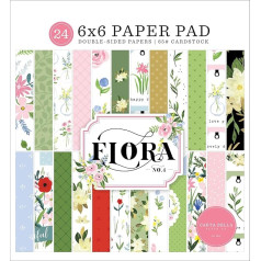 Bella Paper Company CBFLN135023 Papīra blociņš 6x6, Flora Nr.4, 15 x 15 cm, 6 x 6 collas