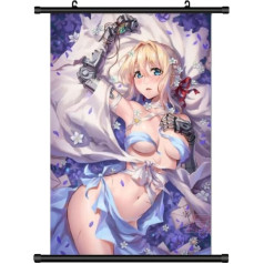 KARMA-X Liela 60 x 90 cm Violet Ever-garden Kakemono Scroll Picture Anime Manga Auduma plakāts Sienas plakāts Sienas dekorēšana Dāvana Violets