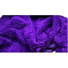 Garbanotas Teddy dirbtinio kailio audinys violetinės spalvos - Violetinė, 1 m - 150 cm x 100 cm