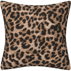 DILOXNSU Brown Leopard Print spilvenu pārvalki Lovely Fur Pattern Cuahions Covers 18x18 collu Double Sided Velvet Dekoratīvie spilvenu pārvalki dīvāna gultas dzīvojamā istaba Home Decor 18x18 collu