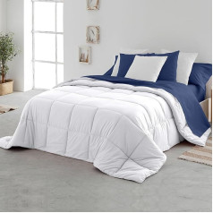 SomniHome Divvietīga sega ar pildījumu Feather Feel White Quilted Solid Soft Comfortable Lightweight Filler for Duvet Cover 400g 220 x 220 cm 135 cm gulta