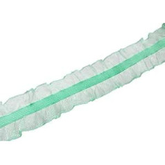 YYCRAFT 10 jardi elastīgo mežģīņu apdares dubultā Ruffle Organza apdares DIY galvas lenta apģērbu šūšanai rotājumi (piparmētru zaļa, platums 1