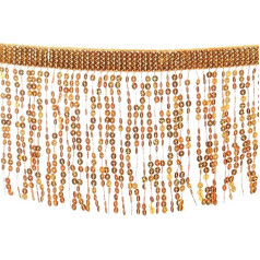 išteklių žemėlapis 10 jardų oranžinės spalvos Sequin Fringe sienos 6,4 colio pločio Tassel siuvimo juosta poliesterio amatų siuvimo užuolaidų pagalvėlė suknelė drabužių puošmena